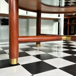 Mid-Century G Plan Round Coffee Table with Smoked Glass Insert, 1960s FREE LOCAL DELIVERY - Image 5