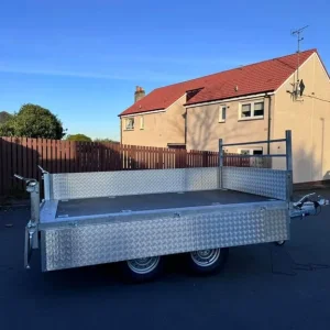 BRAND NEW 10FT X 6FT TWIN AXLE 3 WAY ELECTRIC TIPPER 3500KG - Image 5