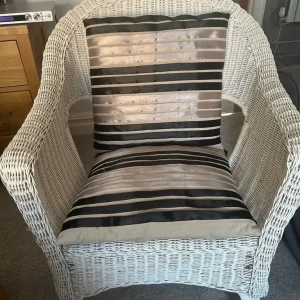 White Rattan Chair - Image 2