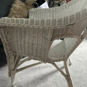 White Rattan Chair - Image 6