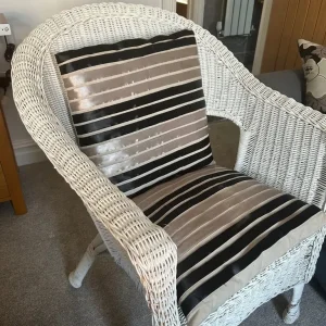 White Rattan Chair - Image 8