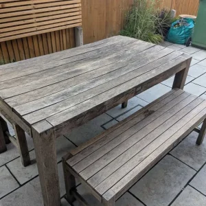 Garden Table and Benches - Image 2