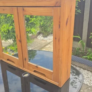 Large Solid Pine Wooden Bathroom Cabinet / Wall Cabinet - Good condition - Image 2