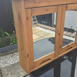 Large Solid Pine Wooden Bathroom Cabinet / Wall Cabinet - Good condition - Image 3