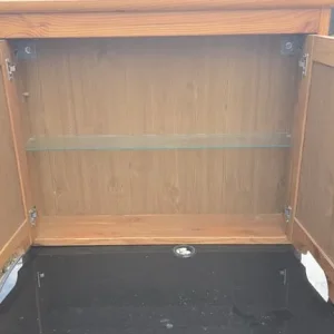 Large Solid Pine Wooden Bathroom Cabinet / Wall Cabinet - Good condition - Image 5