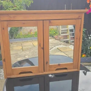 Large Solid Pine Wooden Bathroom Cabinet / Wall Cabinet - Good condition - Image 8