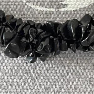 Black Stone Beaded Necklace - Image 2
