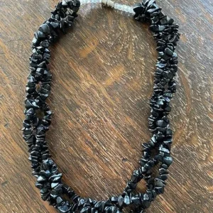Black Stone Beaded Necklace - Image 3
