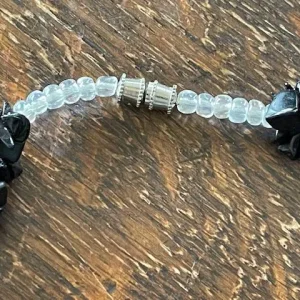 Black Stone Beaded Necklace - Image 4