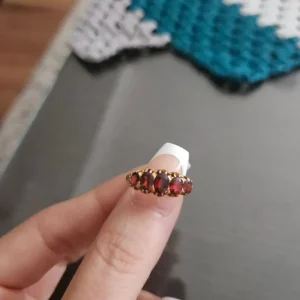 18ct gold garnet ring for sale - Image 5
