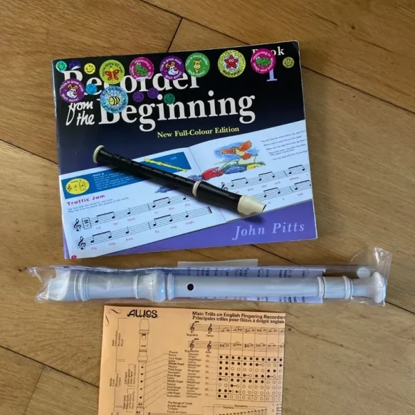 New recorder and used book