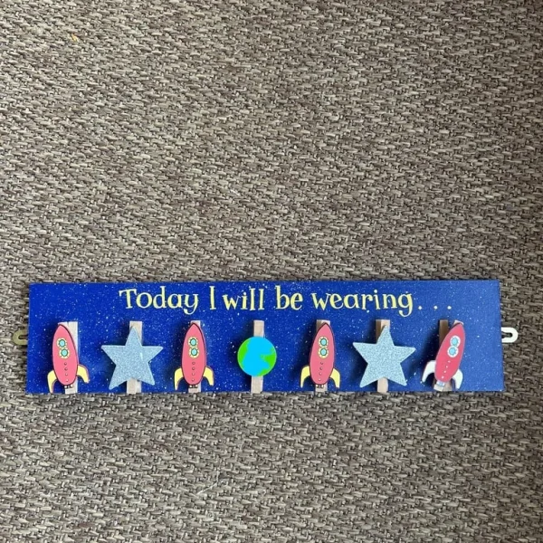 Children’s space themed bedroom decor