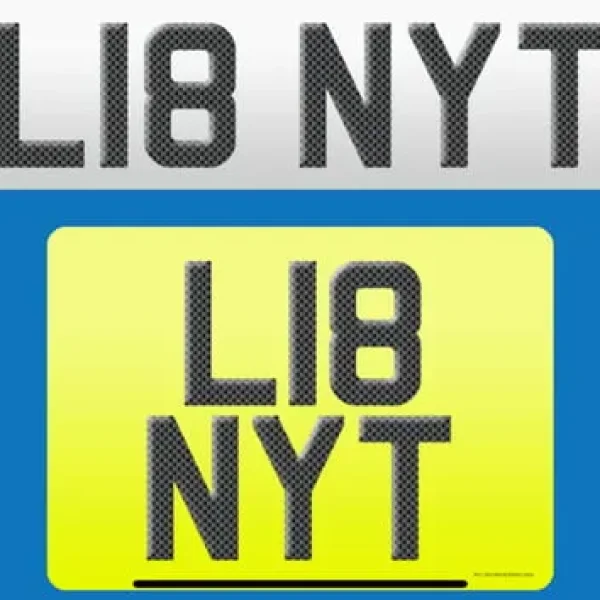 L18 NYT private cherished personal personalised registration plate number