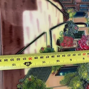 Ceramic Tile Picture/ Plaque -Street scene Approx 350 x 270 - Image 2