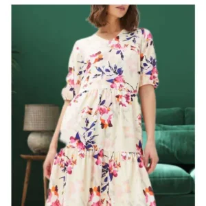 BNWOT Bodyflirt for Bonprix above the knee Floral short sleeve Dress Euro 44-46 fits UK 16-18 🇬🇧 - Image 5