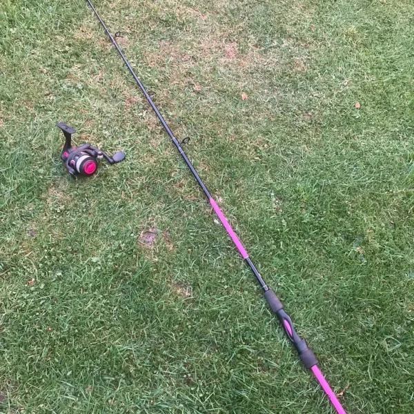 Pink fishing rod and reel