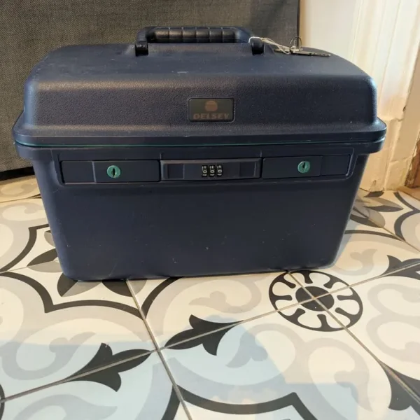 Navy Delsey Travel Vanity Case