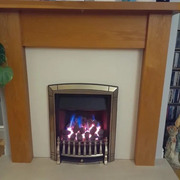 Gas Fireplace & Wood Surround