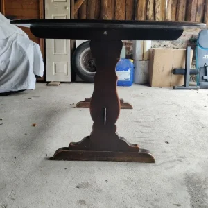 Solid wooden dining table, needing resurfacing - Image 2