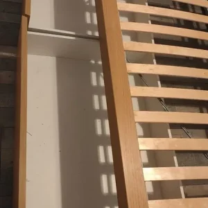 IKEA wooden double bed, 4 drawers - Image 3