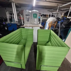 Vitra Alcove Seating by Ronan and Erwan Bouroullec - green with chrome (2 available) - Image 2