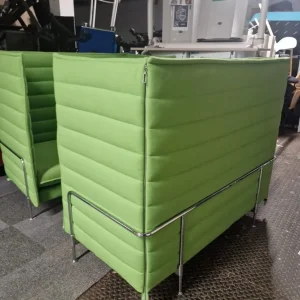 Vitra Alcove Seating by Ronan and Erwan Bouroullec - green with chrome (2 available) - Image 3