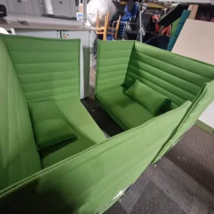 Vitra Alcove Seating by Ronan and Erwan Bouroullec - green with chrome (2 available) - Image 7