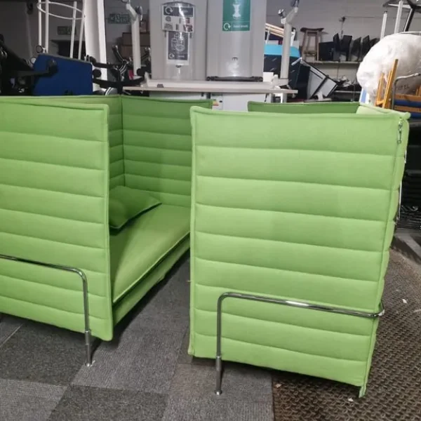 Vitra Alcove Seating by Ronan and Erwan Bouroullec - green with chrome (2 available)