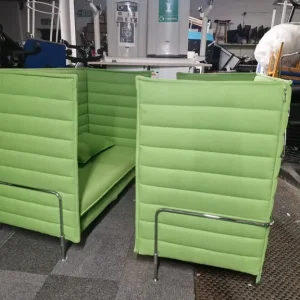 Vitra Alcove Seating by Ronan and Erwan Bouroullec - green with chrome (2 available)