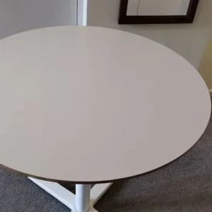 White IKEA BILLSTA ROUND TABLE 70cm Wide 74cm High - Image 2