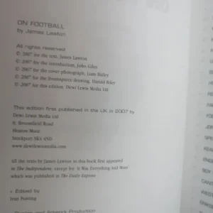 excellent condition - On Football by James Lawton - Image 4