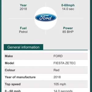 Ford, FIESTA, Hatchback, 2018, Manual, 1084 (cc), 5 doors - Image 5