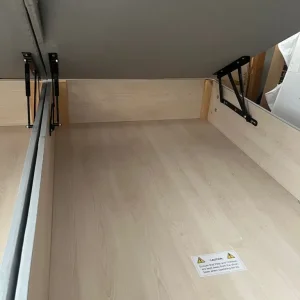 Kingsize Divan light grey bed with storage (Dreams) - Image 5