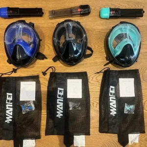 Full face snorkel masks and tubes