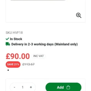 Sealey Industrial High Velocity Floor Fan 18" 230V HVF18 V.5 3 Speed MAKE OFFER! - Image 3