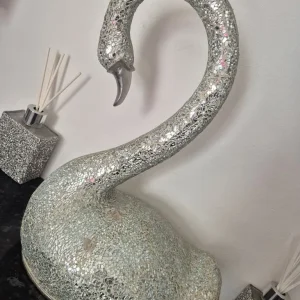 Mosaic swan ornament