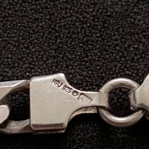 Figaro Chain 925 Sterling Silver 18" 5.4mm Italy - Image 6