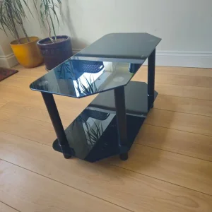 Black glass TV stand - Image 4
