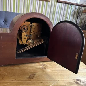 Foreign Westminister Chime Art Deco Mantel Clock With Key. - Image 8