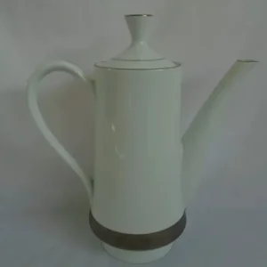 Presidential Collection Reflections in Silver Tea Set Coffee Pot Milk 6 Teacup Saucer - Image 5