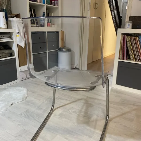Tobias Transparent Chrome-Plated chair
