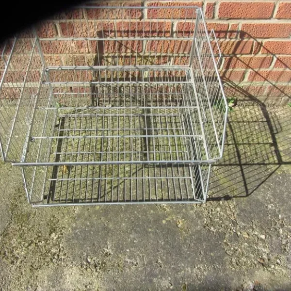TWO METAL STORAGE BINS