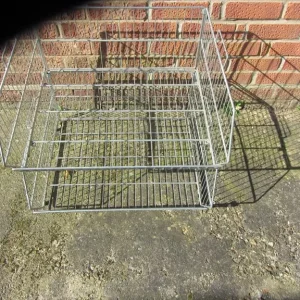 TWO METAL STORAGE BINS