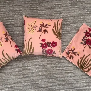 3 x Cushions in Botanical Flora in Wellington Velvet Fabric by Liberty - Image 2