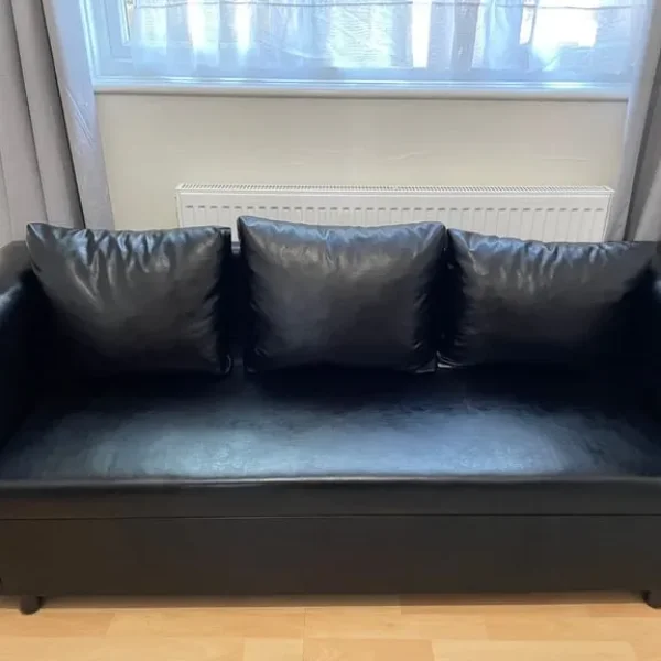 faux leather sofa