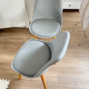 Thelma dining chair x2, oak and grey by Made - Image 3