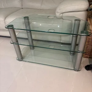 Glass TV stand