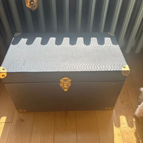 Leather storage chest