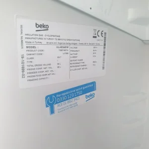 BEKO white under the counter fridge - Image 4
