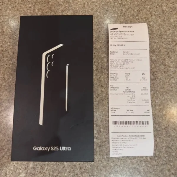 Galaxy S25 Ultra 1TB Titanium Jetblack - Brand New Sealed - Receipt Shown From Samsung